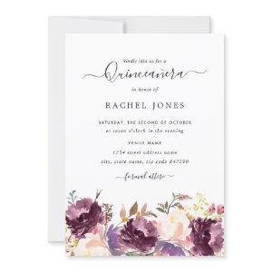 Purple Floral Bloom Quinceanera