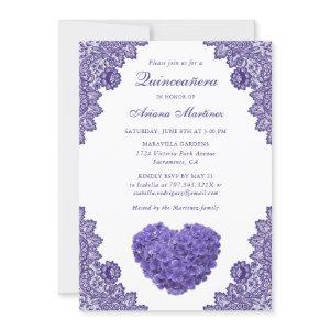 Purple Floral Quinceañera 15th Birthday