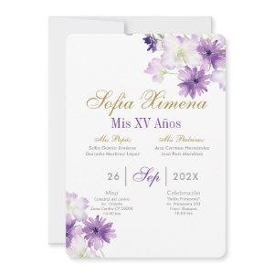 Purple Floral Quinceanera