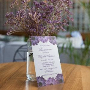 Purple Floral Quinceanera