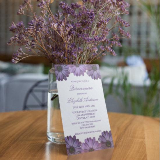 Purple Floral Quinceanera