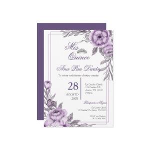 Purple Floral Quinceanera