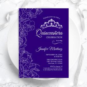 Purple Floral Quinceanera Party