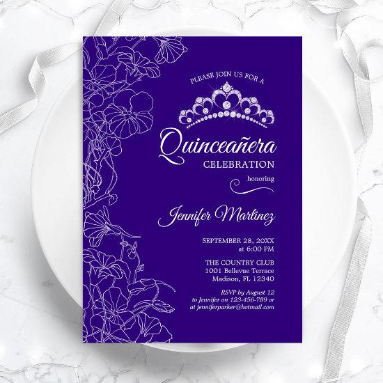 Purple Floral Quinceanera Party