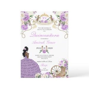 Purple Floral Western Horses Cowgirl Quinceañera