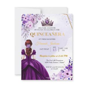 Purple Flower Princess Dress Quinceanera