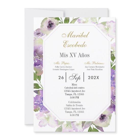 purple flower Quinceanera