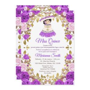 Purple Flowers Quinceanera