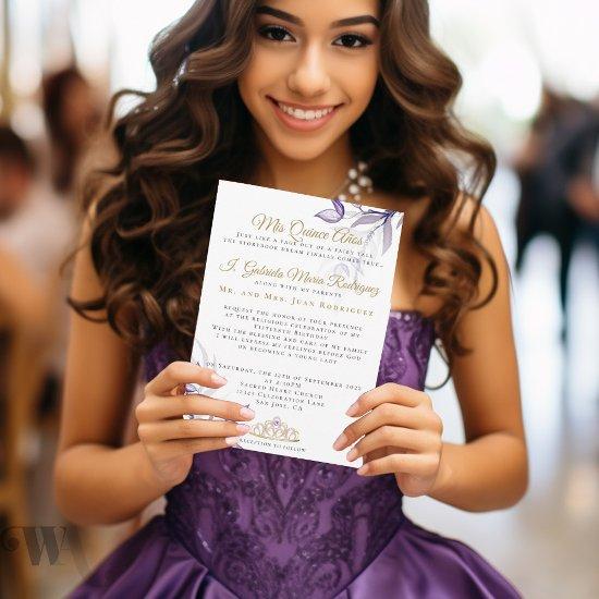 Purple Foliage Quinceañera Mis Quince Años
