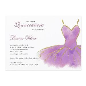 Purple Glitter Gown Quinceanera