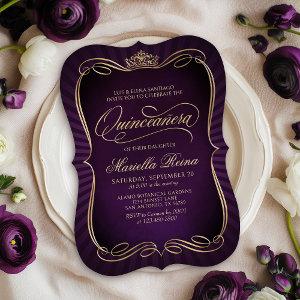 Purple Gold Quinceañera