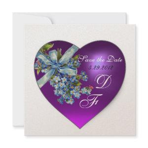 PURPLE HEART FORGET ME NOT MONOGRAM champagne