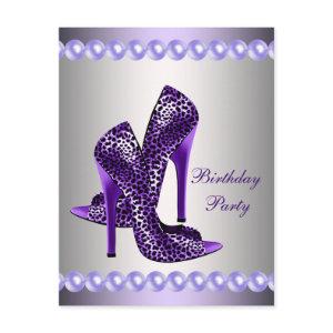 Purple High Heels Shoes Birthday Party