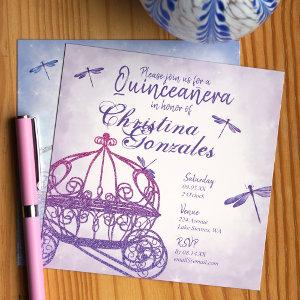 Purple Horse Carriage Quinceañera