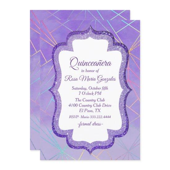 Purple Laser Light Show Quinceanera