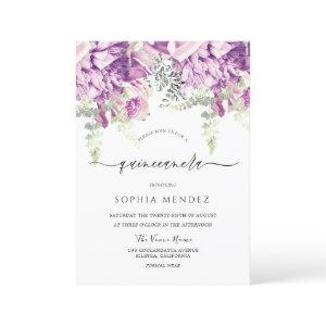 Purple Lavender & Silver Floral Quinceanera Party