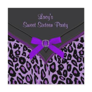 Purple Leopard Sweet 16 Party