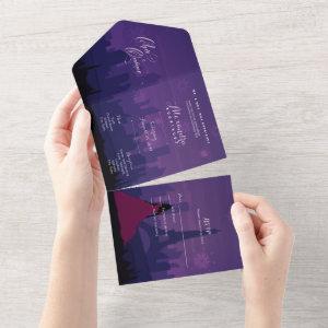 Purple Pink Paris Fireworks Quinceañera All In One