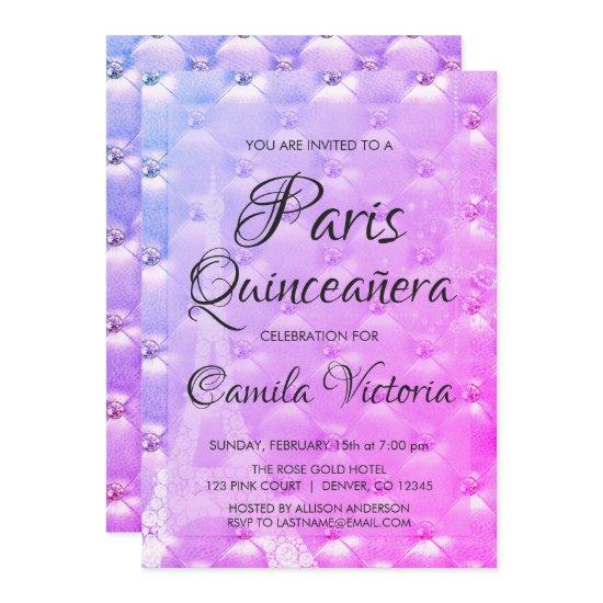 Purple Pink Paris Quinceañera Celebration