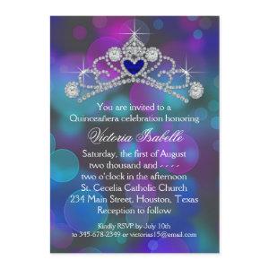 Purple Pink Teal Blue Quinceanera