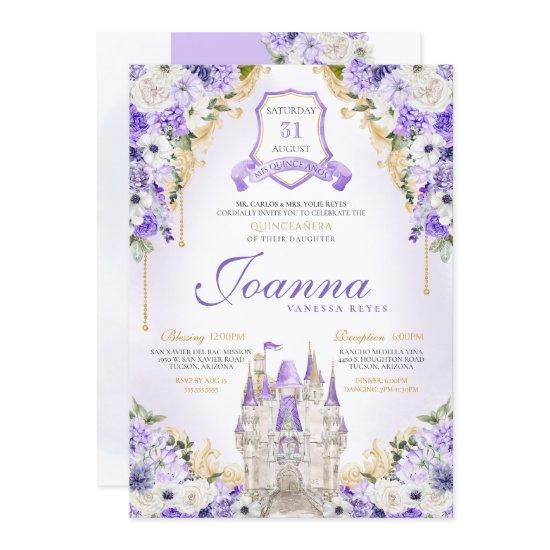 Purple Princess Castle Royal Lavender Quinceanera