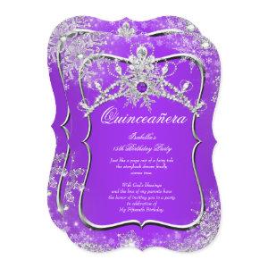 Purple Quinceanera 15th Winter Wonderland