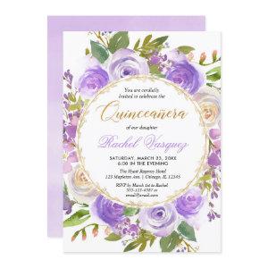 Purple Quinceanera floral lavender lilac