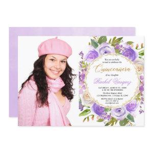 Purple Quinceanera floral lavender lilac photo