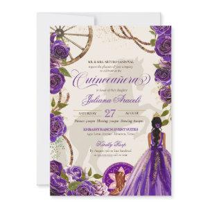 Purple Rose Western Ranch Charro Quinceanera