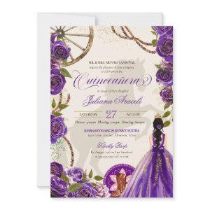 Purple Rose Western Ranch Charro Quinceanera