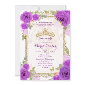 Purple Roses Mexican Charra Mis Quince
