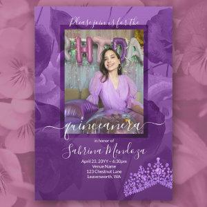 Purple Roses Quinceanera Photo