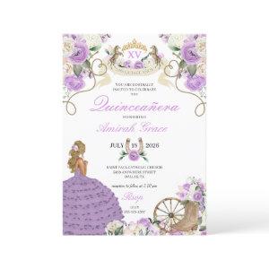 Purple Roses Western Charro Cowgirl Quinceañera