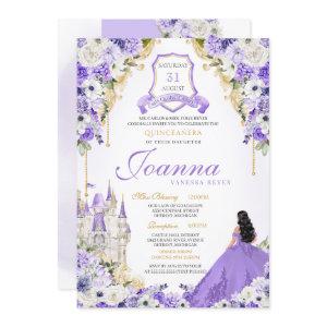 Purple Royal Princess Gold & Lavender Quinceanera