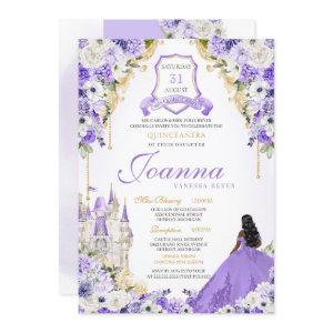 Purple Royal Princess Gold & Lavender Quinceanera