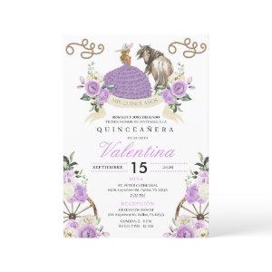 Purple Rustic Charro Cowgirl Western Quinceañera