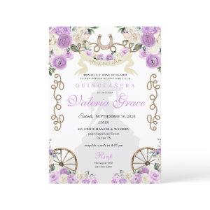 Purple Rustic Western Charro Woman Quinceañera