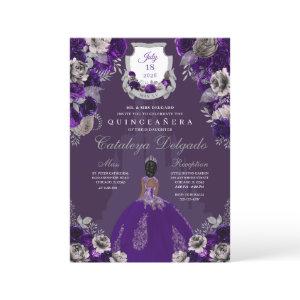 Purple & Silver Princess Castle Quinceañera