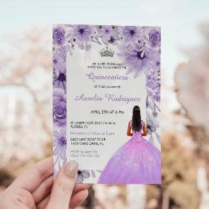 Purple Silver Quinceanera