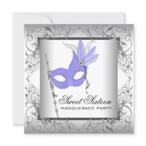 Purple Silver Sweet 16 Masquerade Party