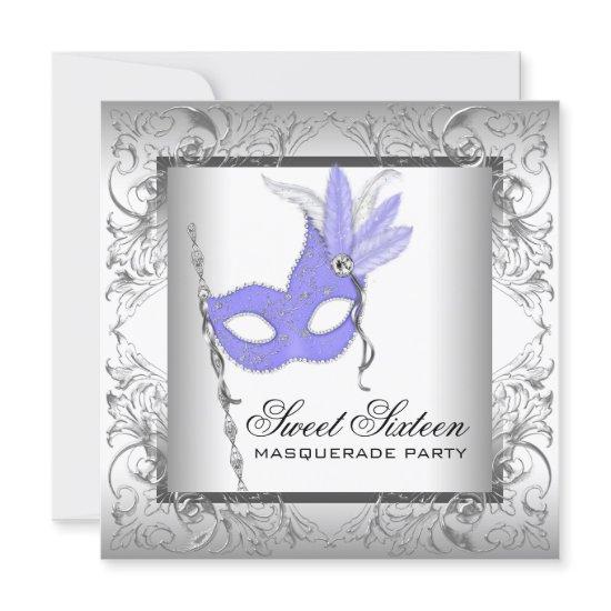 Purple Silver Sweet 16 Masquerade Party