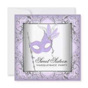 Purple Silver Sweet 16 Masquerade Party