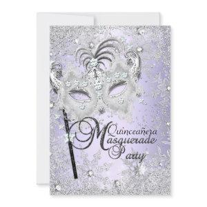 Purple Snowflake Mask Masquerade Quinceanera