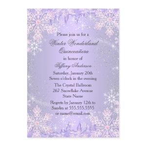 Purple Snowflake Winter Wonderland Quinceanera