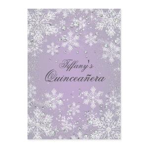 Purple Snowflake Winter Wonderland Quinceanera