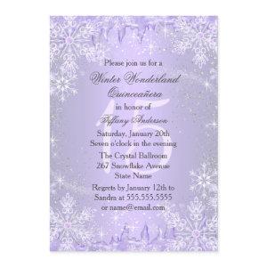 Purple Snowflake Winter Wonderland Quinceanera