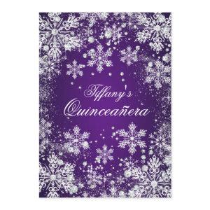 Purple Snowflake Winter Wonderland Quinceanera