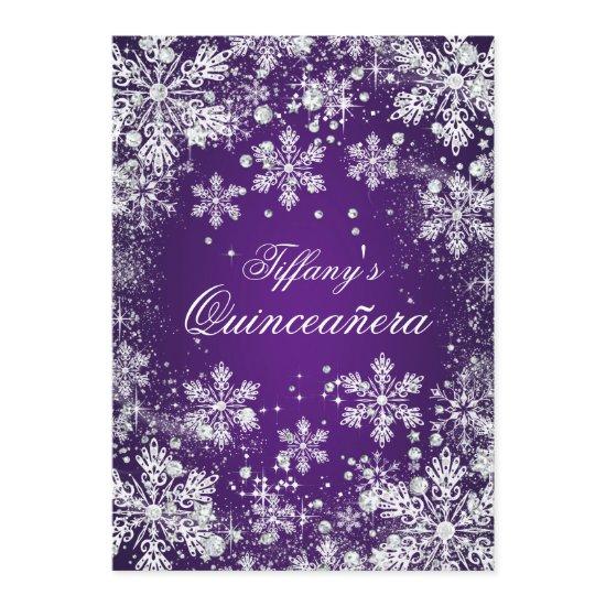 Purple Snowflake Winter Wonderland Quinceanera