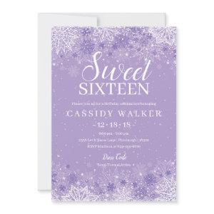 Purple Snowflake Winter Wonderland Sweet Sixteen