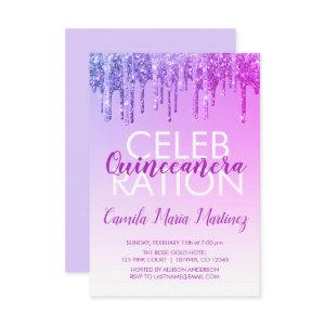 Purple Sparkle Glitter Quinceanera Celebration